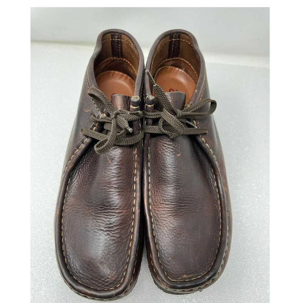 Clarks Originals Wallabee Mens 11 Chukka Boots Dark Brown Shoes Leather
